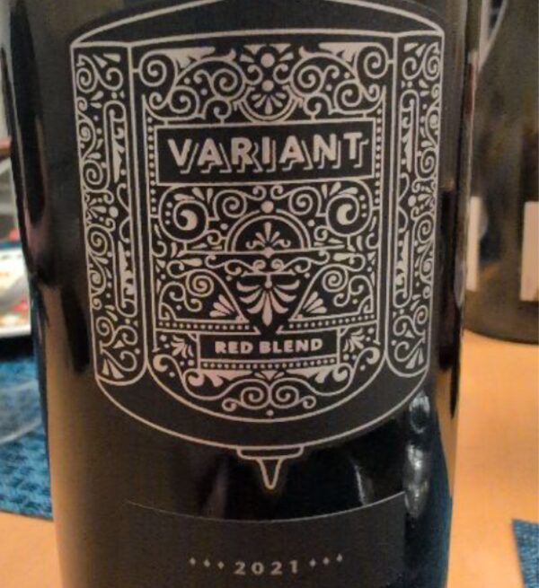 Variant red blend wine label